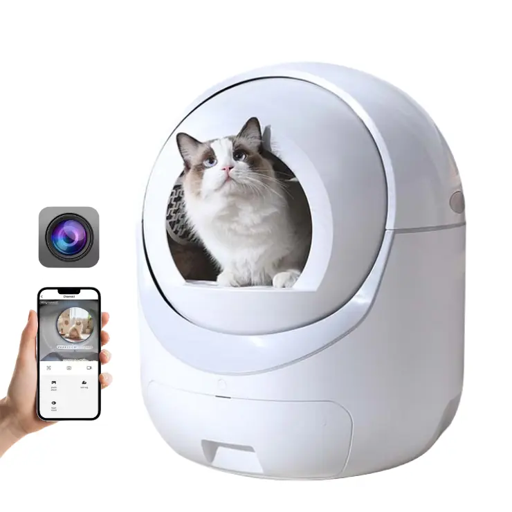 Großhandel Große automatische selbst reinigende elektrische Katzenstreu boxen Geräuscharm mit App für Pet Care Smart Katzenstreu