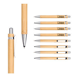 Échantillon <span class=keywords><strong>gratuit</strong></span> de stylo en bois recyclé <span class=keywords><strong>Click</strong></span> Fabricant de stylo à bille en bambou promotionnel avec logo personnalisé imprimé - Product Image 6