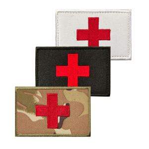 Rescue médical velcro croix patchs broderie tactique croix rouge Badges pour sac à dos - Product Image 3