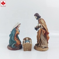 Sculptures de la Sainte Famille Personnalisées en Résine Bébé Jésus Figurines 3pcs Nativité Set Statues pour Collection d'Église