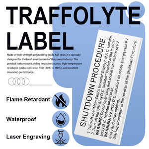 Khắc biển hiệu thu nhỏ nhận dạng điện không thấm nước cảnh báo cáp Nhãn Nhiều Lớp Laser khắc nhựa biển hiệu - Product Image 6
