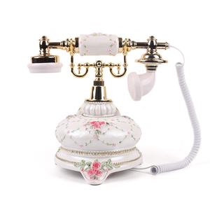 Téléphone <span class=keywords><strong>Livre</strong></span> d'Or <span class=keywords><strong>Audio</strong></span> Vintage Cheeta 8306 Blanc Fleur avec Enregistrement Rotatif <span class=keywords><strong>Dor</strong></span>é pour Mariage - Product Image 5
