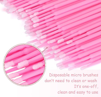 100 pièces Extension de cils nettoyage écouvillons brosse Lash Lift colle dissolvant applicateurs Micro cils tige maquillage accessoires outil