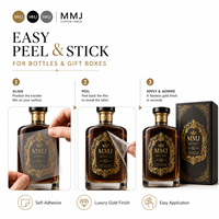 Étiquettes de bouteilles personnalisées en feuille d'or, autocollants métalliques électroformés 3D adhésifs pour emballages de vin, spiritueux, parfums, boîtes cadeaux, logo OEM ODM