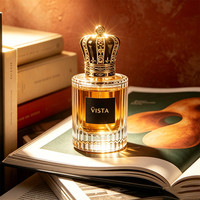 Flacon de parfum en verre cylindrique de luxe de haute qualité avec pulvérisateur et impression sérigraphique 30ml/50ml/100ml rechargeable