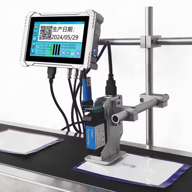 Newest 12.7mm TIJ Thermal Industrial Inkjet Logo Printing Printers QR 2D Code Date Barcode Batch Coding Machine