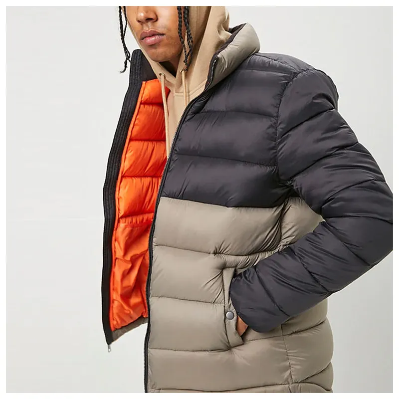 2023 New Men's Men Casual Fashion Winter Men's Short Bomber Bubble Coats Custom Print And Tag puffer jacket
