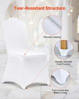 Hot Sale White Spandex One-piece All-inclusive Banquet Wedding Chair Cover for Wedding