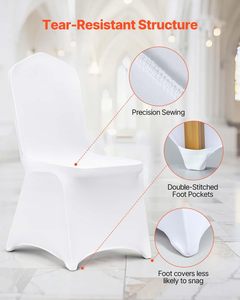 Vente Chaude Housse de Chaise de Banquet de Mariage Tout Compris en Spandex <span class=keywords><strong>Blanc</strong></span> Une Pièce - Product Image 2