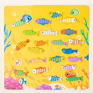 Jeu de pêche heureux <span class=keywords><strong>Puzzle</strong></span> pour enfants Pensée Formation Jouet en bois Parent-enfant Compétition interactive Match Jouet de pêche - Product Image 6