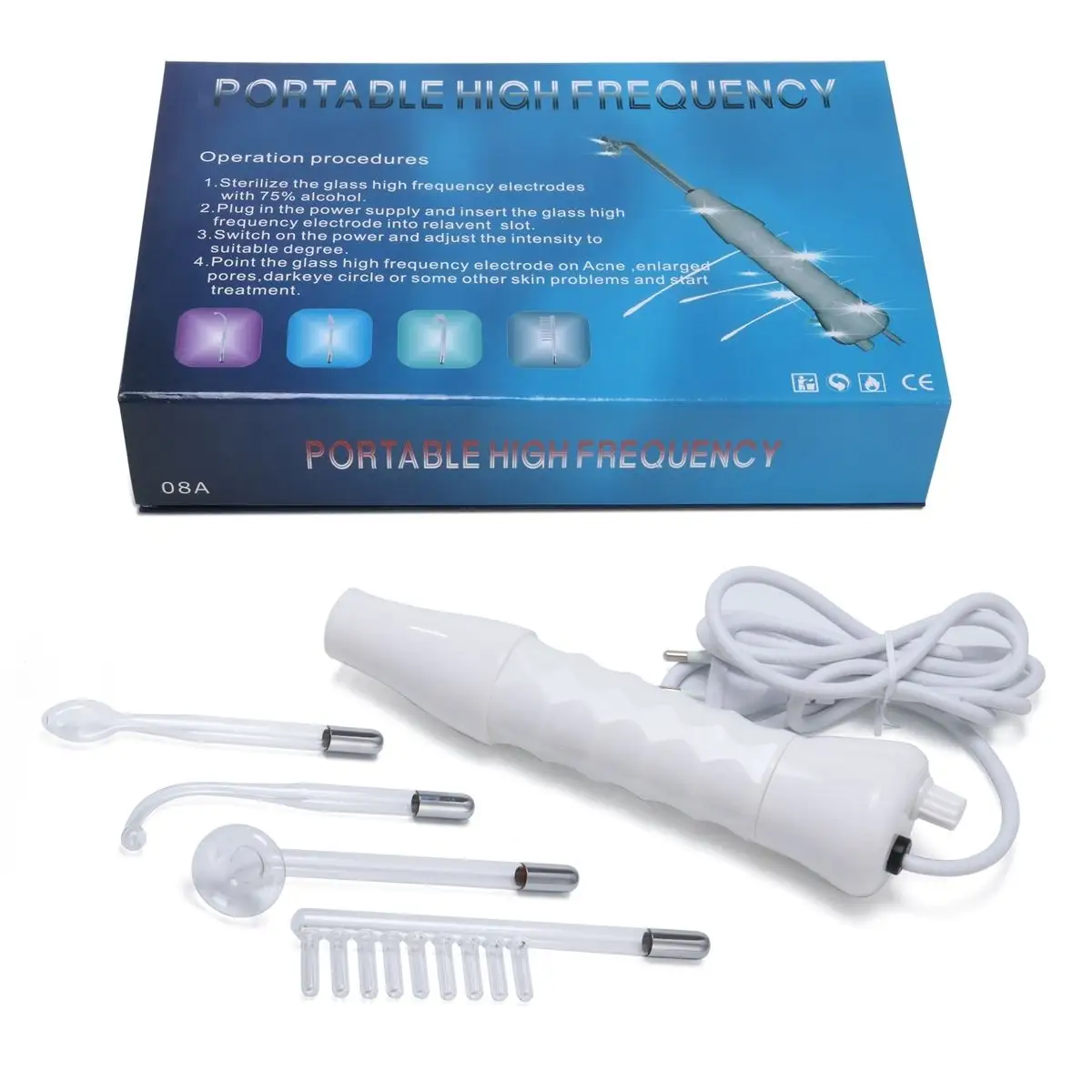 BEST-SELLER Strong Power Violet Ray 30W High Frequency Most Popular Electrotherapy Facial Beauty Machine