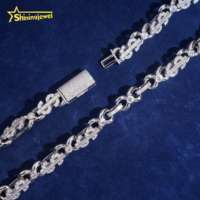 Nouveau bracelet et collier chaîne cubaine à maillons infinis en forme de dollar, 13 mm, avec moissanite baguette
