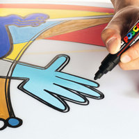 Marqueur Multicolore Posca pour Marquage de Reines Apicoles Vert/Rouge/Noir/Jaune/Bleu