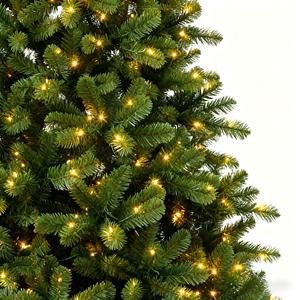 Árbol de Navidad Artificial Preiluminado, <span class=keywords><strong>Abeto</strong></span> Verde de Cuerpo Completo para Decoración Navideña, Venta al por Mayor - Product Image 4