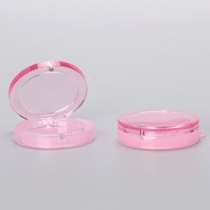 Omi tùy chỉnh Mini rõ ràng nhựa từ trường hợp bột có thể tái chế bao bì mỹ phẩm với <span class=keywords><strong>Keychain</strong></span> lỗ Blush container - Product Image 1