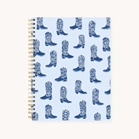 Carnet à spirales en papier couché imprimé offset avec couverture en cuir PU pour le bureau, l'école et l'usage quotidien