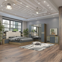 Prix Économique Luxe Turc MDF Chambre Meubles Ensemble Rangement Laque Finition Design Moderne Hôtel Appartement Queen/Full/King Haut de Gamme