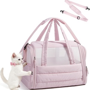 <b>Cat</b> bag soft-faced <b>cat</b> outing pet bag small and medium-sized <b>cat</b> dog quilting foldable fluffy handbag messenger dog bag - Product Image 3