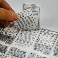 Autocollants adhésifs à film nacré BOPP multicouche personnalisés Étiquettes en plastique imperméable impression double face avant arrière