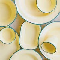 Veweet — service de vaisselle en porcelaine et en émail, Design moderne, assiettes pour le croco, en céramique, pour la cuisine, le Restaurant, 16 pièces pour 4, nouveauté