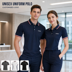 Chemise polo de golf unisexe respirante, anti-transpiration, à manches courtes, extensible, performante, avec logo personnalisé - Product Image 1