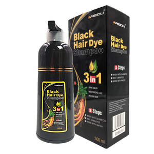 Meidu Black <b>Hair</b> Dye Shampoo 500ml Ginger Liquid 3 in 1 Moisturizing Color Shampoo Tinte Ginger - Product Image 1