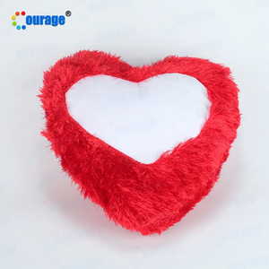 Forme de coeur confortable Sublimation doux en peluche taies d'oreiller blancs impression personnalisée taie d'oreiller - Product Image 5