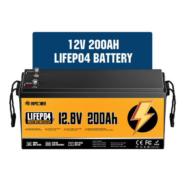 Outdoor Home Energy Storage Solar Lithium Battery Pack Waterproof Lithium Ion Cell 200ah 12v Lifepo4 Battery for Solar System