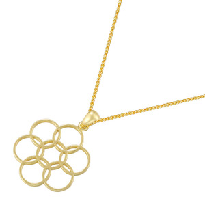 Collar Vintage Chapado en Oro con Flor Hexapétala y Árbol de la <span class=keywords><strong>Vida</strong></span>, Diseño Hueco Elegante, Para <span class=keywords><strong>Mi</strong></span> <span class=keywords><strong>Hija</strong></span> - Product Image 2