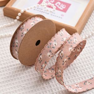 Ruban en polyester 100% imprimé floral double face vintage de 2,5 cm, best-seller, pour la couture de vêtements et l'embellissement des tenues, 8 yards/rouleau - Product Image 3