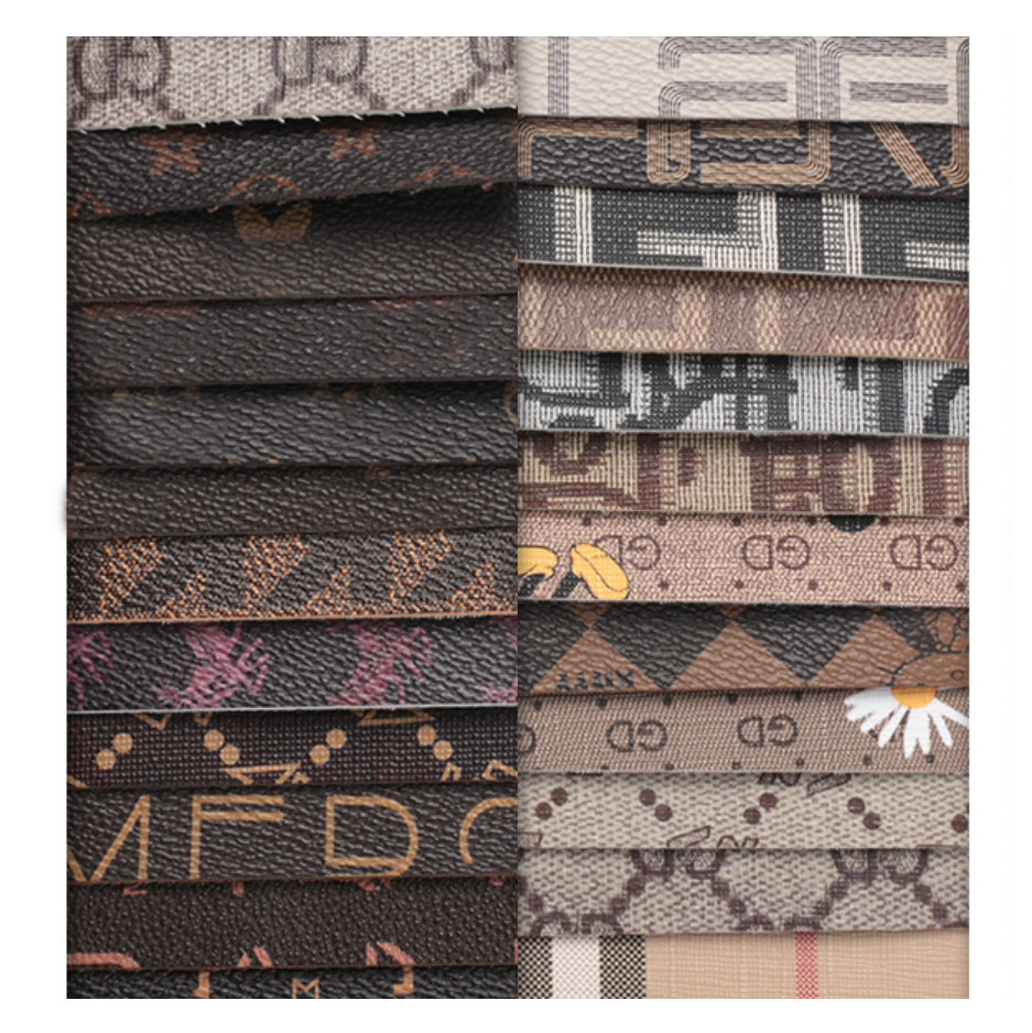 Дизайнерский логотип Cuero цифровой rexine виниловый ПВХ принт Синтетическая кожаная ткань для модной сумочки