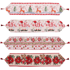 Christmas Kitchen Ornament Tassel Table Cloth Flag Knit Santa Claus <b>Tablecloth</b> for Dinning Table Home Decor - Product Image 2
