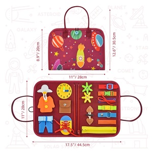 Jouets sensoriels pour enfants autistes Toddler Busy Board Montessori Jouets pour <span class=keywords><strong>1</strong></span> 2 3 4 ans avec Alphabet Animaux Baby Busy Book - Product Image 4