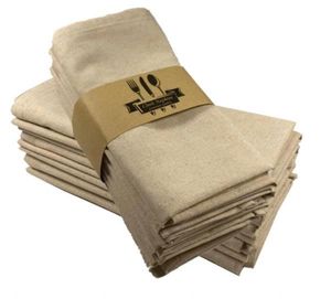 Serviettes de table personnalisables, écologiques, réutilisables, 100% lin, faites à la main, de luxe, pour mariage, restaurant, hôtel - Product Image 1