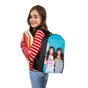 Custom Students DIY Logo 12in Eco-Friendly 600D Oxford Full Size Sublimation Printable Colorful Kids School Backpack Bags