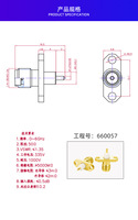 Conector Coaxial RF SMA-KFD4-3 Rómbico de Dos Orificios, Instalación con Tornillo Externo, Orificio Interno Hembra