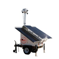 Cámara Solar Inalámbrica para Remolque con Monitoreo 4G en Tiempo Real, Caja PTZ Personalizada, Mástil de 6m e Impermeable para Sitios de Minería y Construcción