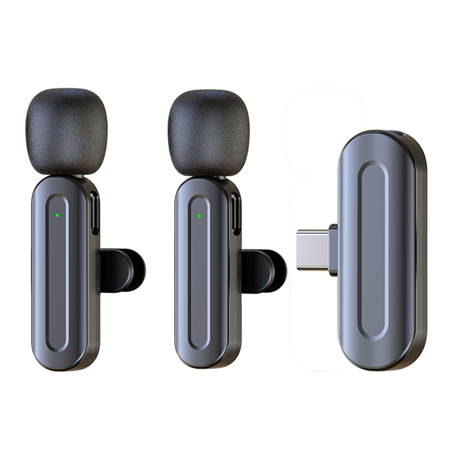 Professional 2.4G Wireless Mini Clip Microphone Handheld Lapel XLR Connector Noise Cancelling for Phone Video Recording