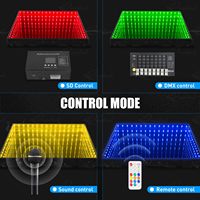 TSINYE LED Matrix Light Tanzfläche Bühnen lichter für Hochzeit 48 leds Gehärtetes Glas Infinity Mirror Panel 3D-Effekt LED-Licht