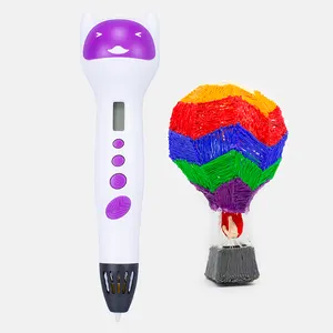 Low Temperature Children Gift Power input: 5V DC, 2A LCD screen 1.75mm filament 3D drawing printing pen for kids