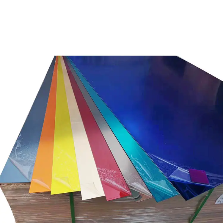 Tấm Gương Nhựa Acrylic Tráng Gương Màu Vàng 4 * 8ft 1Mm 2Mm 3Mm Giá Nhà Máy Quảng Châu Miễn Phí Mẫu