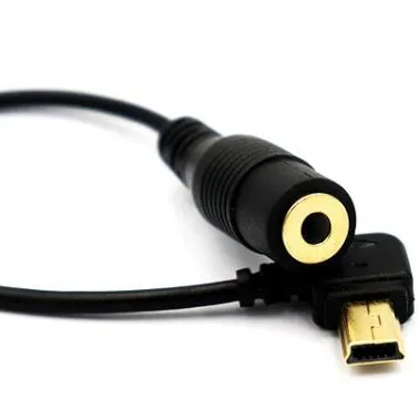 Mini USB To 3.5mm Headphone Jack For Mobile Phone 3.5mm Female To 5 Pin Mini USB Male Microphone Adapter Cable