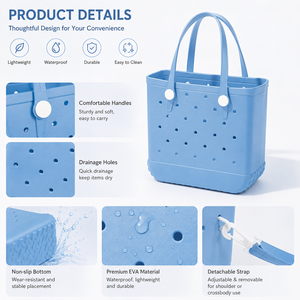 Bolsa de Mano Personalizada Moderna, Suave, Duradera, Ligera y Ecológica de EVA, Impermeable, para la Playa, con Logotipo de Frutas, Gran Capacidad, para Mujer - Product Image 2