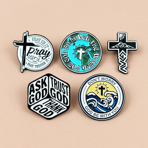 Broche Creativo con Diseño de Montaña, Océano e Isla, Insignia Redonda, Accesorio de Solapa para Ropa, en Stock - Product Image 3