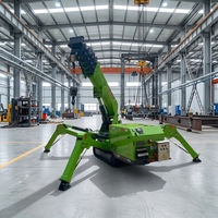 Mini-grue araignée compacte avec flèche articulée flexible pour l'installation de vitrages et le levage sur toiture en environnements confinés/intérieurs
