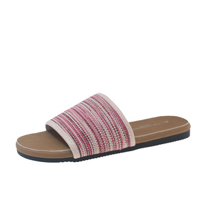 Fashionable Ladies Sandals Women's Square Open Toe Slip Lightweight Roman Style Summer Breathable <b>Soft</b> Flax Upper Comfort <b>Shoes</b> - Product Image 5