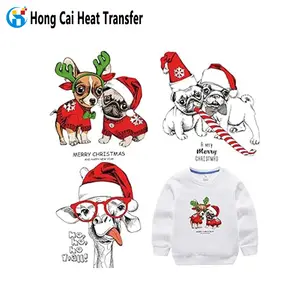 Hongcai Fabriek Dtf Custom Logo Patroon Ontwerp Ijzeren Overdracht Op Kleding Diy Mannen T-Shirt Warmte Overdracht Sticker