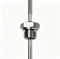 Sensor Suhu JUMO 902050/10-378-1001-1-6-100-104-11-2500/316 PT100 RTD dengan Probe Baja Tahan Karat