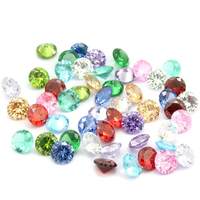 Dodicesimo colori 5mm CZ Cubic Zirconia sintetico rotondo zircone perline pietra Birthstone per la creazione di gioielli fai da te