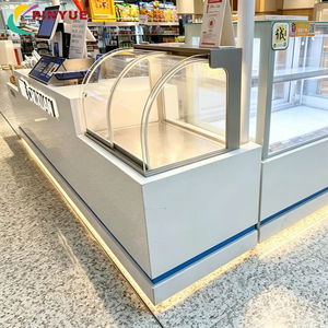 Mostrador de Caja Personalizado con Vitrina Curva de Acrílico para Dulces, para Tiendas de Conveniencia, Supermercados, Puestos de Caja y Kioscos - Product Image 1